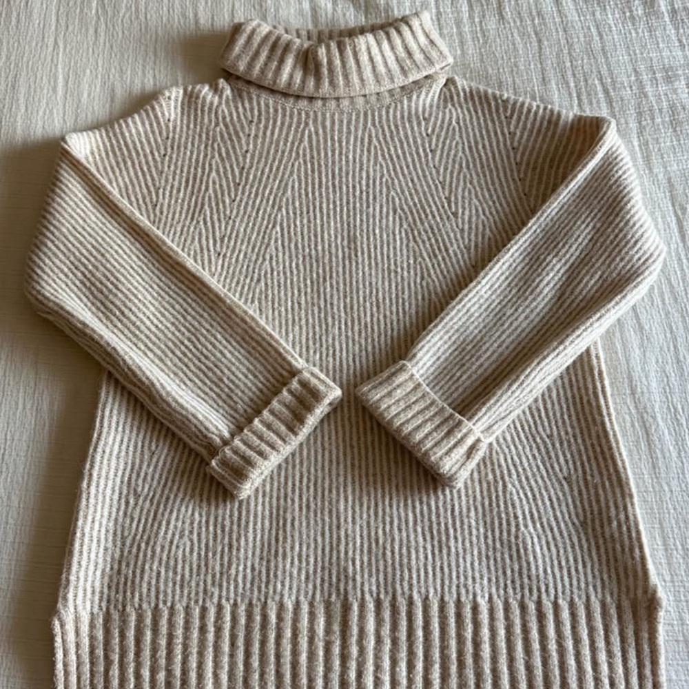 Cream Turtleneck Sweater
